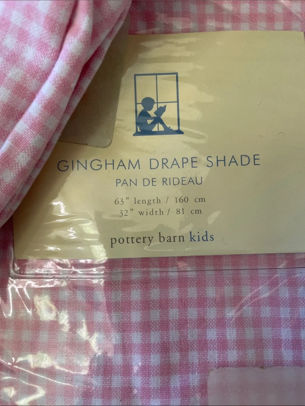 Gingham drape shades